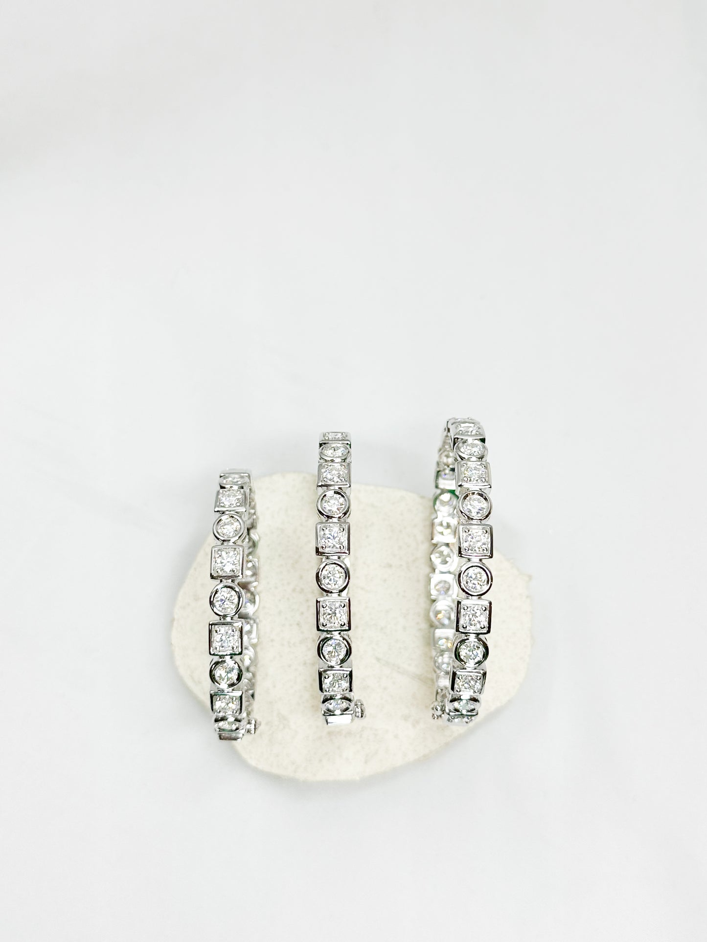 Undecided .925 Sterling Silver 9.5-13.5 Carat Moissanite Bangle