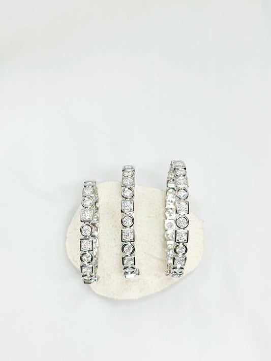 Undecided .925 Sterling Silver 9.5-13.5 Carat Moissanite Bangle