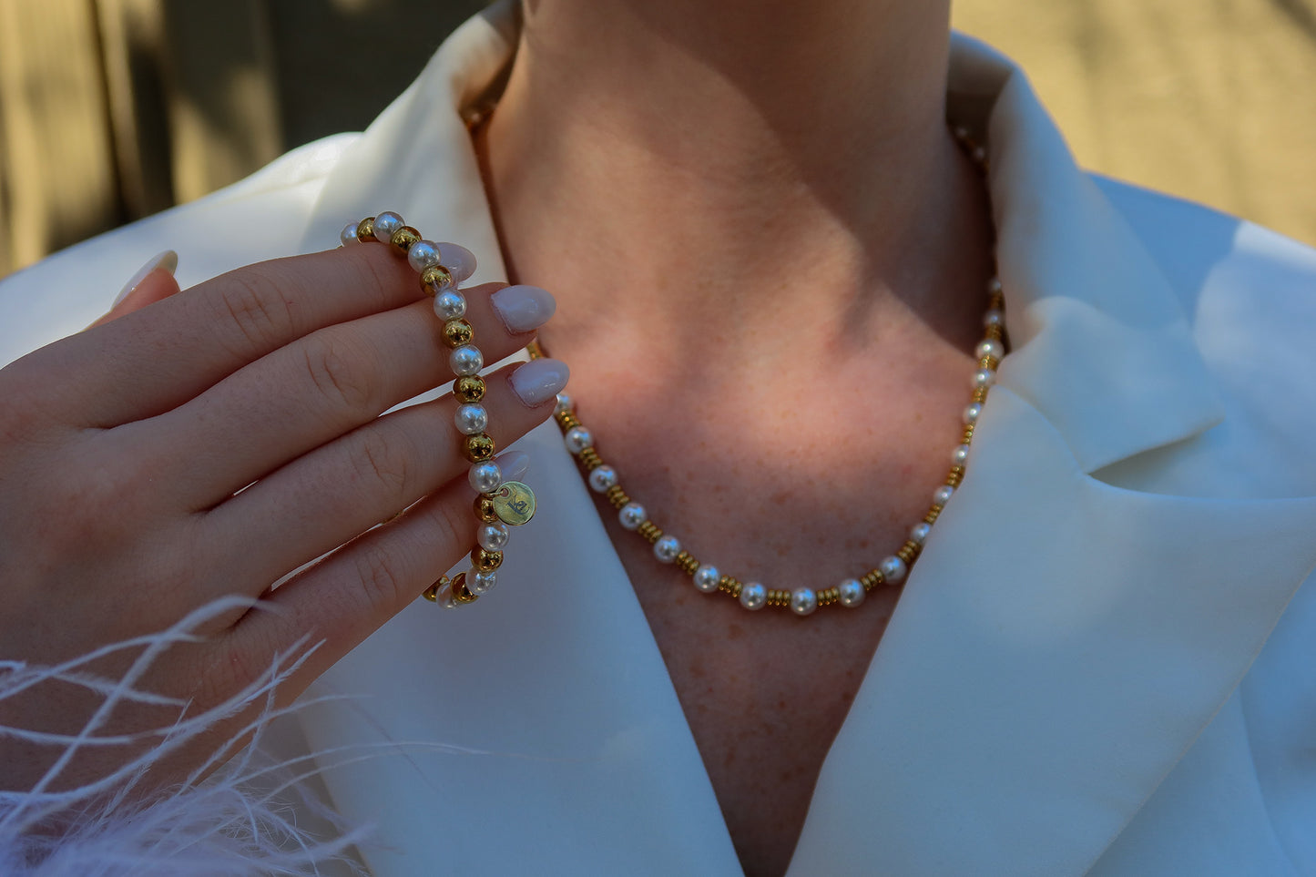 Amore Pearl Shell 316L Stainless Steel Duo