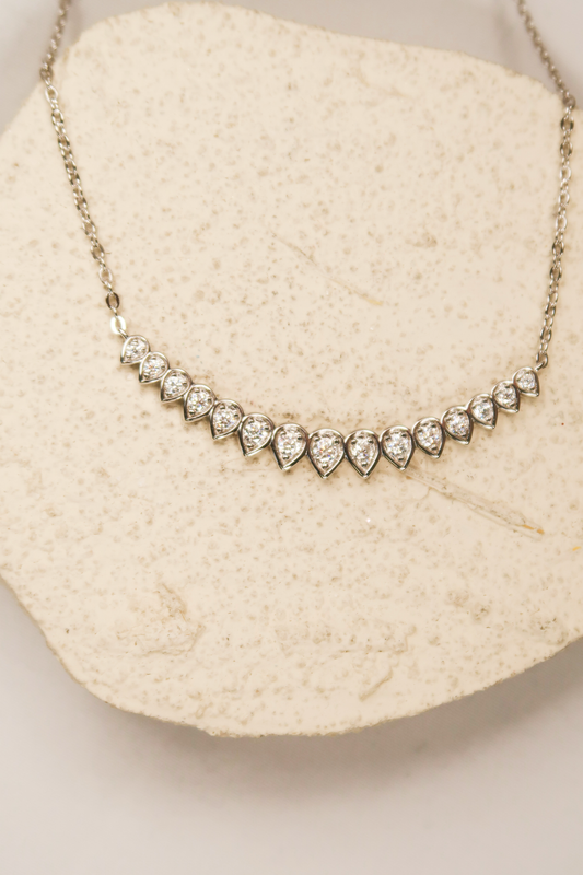 Dewy Essence .925 Sterling Silver Moissanite Necklace