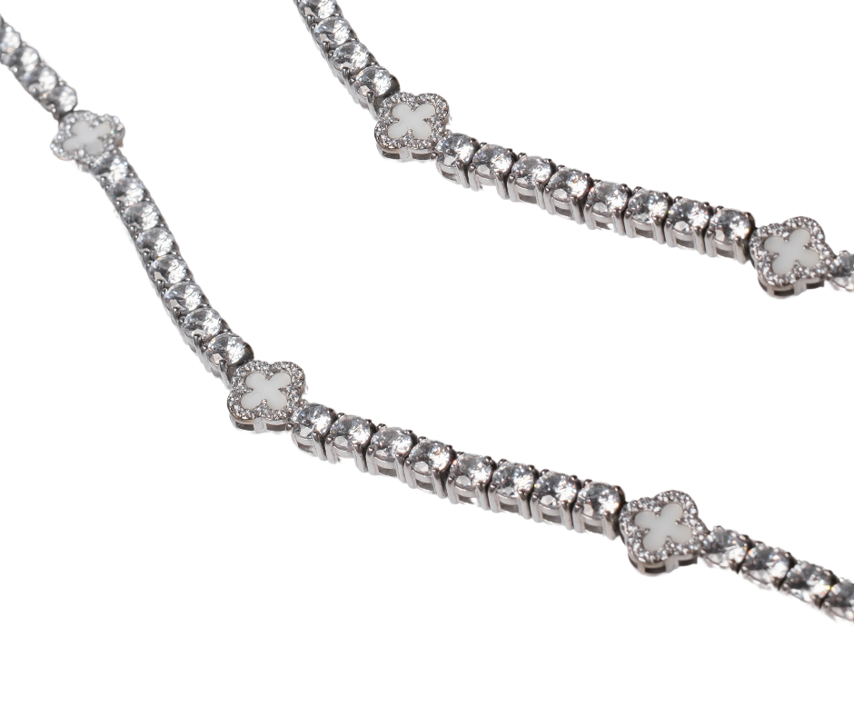 Clover Odette 316L Stainless Steel Necklace + Bracelet Duo