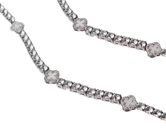Clover Odette 316L Stainless Steel Necklace + Bracelet Duo
