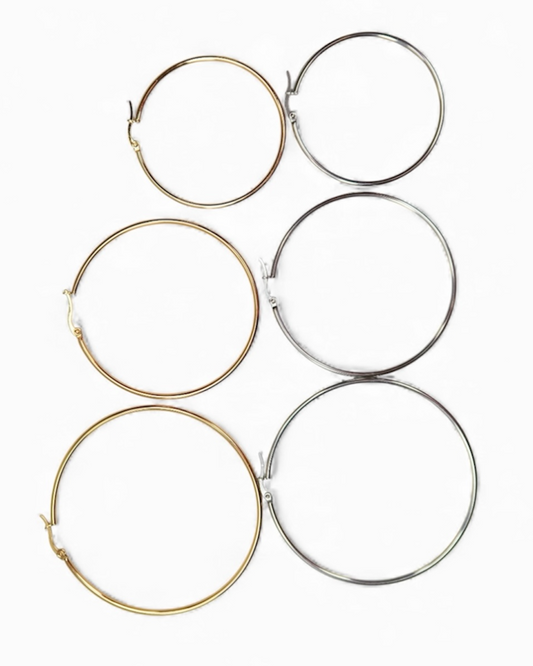 On-Repeat Hoop 316L Stainless Steel Trio