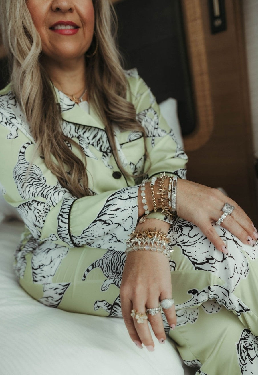 Slumber Party Chartreuse Luxe Pajama Set