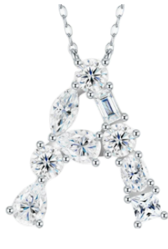 The Signature Initial .925 Sterling Silver Moissanite Necklace