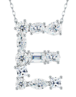 The Signature Initial .925 Sterling Silver Moissanite Necklace