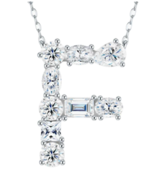 The Signature Initial .925 Sterling Silver Moissanite Necklace