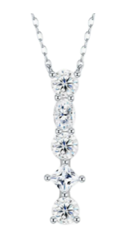 The Signature Initial .925 Sterling Silver Moissanite Necklace