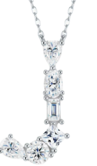 The Signature Initial .925 Sterling Silver Moissanite Necklace