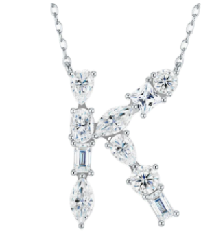 The Signature Initial .925 Sterling Silver Moissanite Necklace