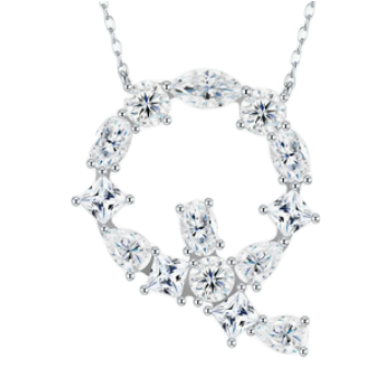 The Signature Initial .925 Sterling Silver Moissanite Necklace
