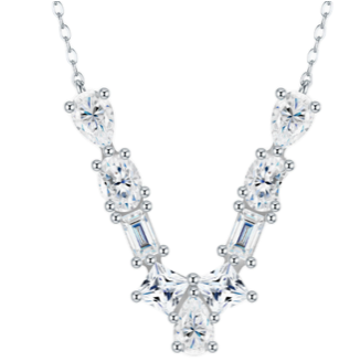 The Signature Initial .925 Sterling Silver Moissanite Necklace