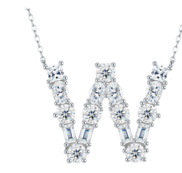 The Signature Initial .925 Sterling Silver Moissanite Necklace