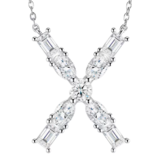 The Signature Initial .925 Sterling Silver Moissanite Necklace