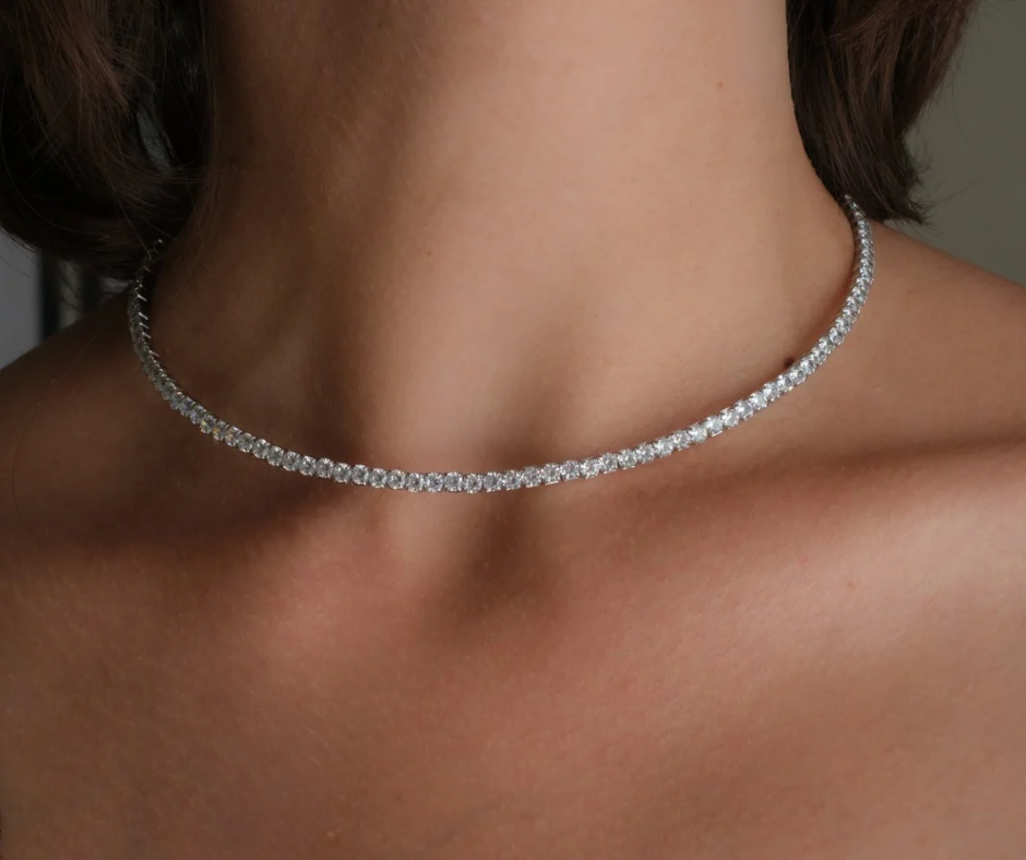 First Class Only 316L Stainless Steel Crystal Choker
