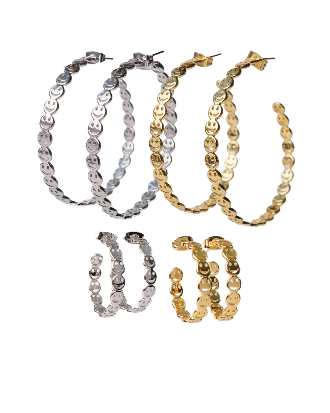 Little Miss Smiley Face 316L Stainless Steel Hoops