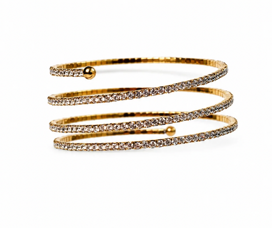 Bella Notte 316L Stainless Steel Crystal Bracelet Wrap