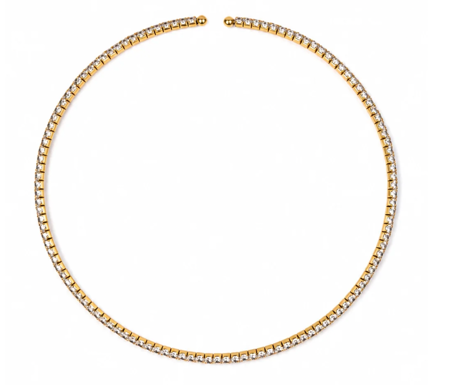 First Class Only 316L Stainless Steel Crystal Choker