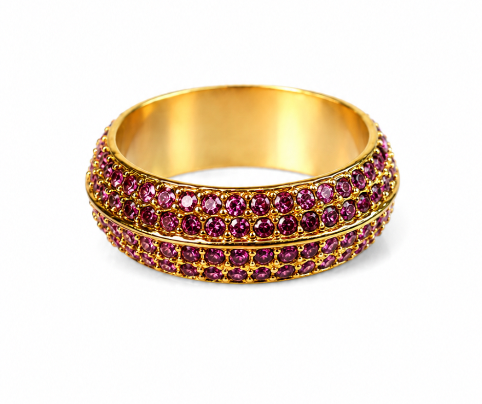 Bellissima 316L Stainless Steel Crystal Ring