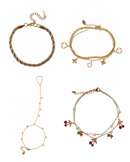 Summer Kickoff Gold Anklet Bundle