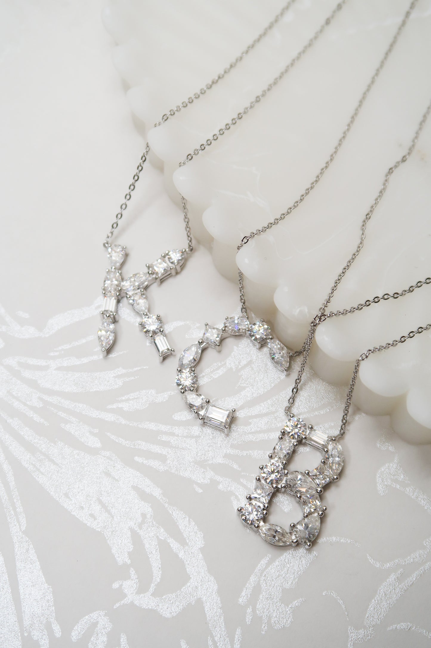 The Signature Initial .925 Sterling Silver Moissanite Necklace