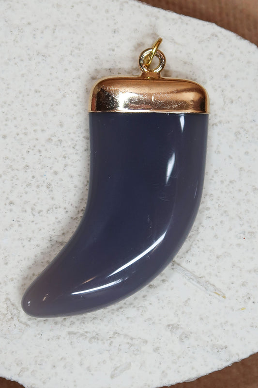 Pop Quiz Natural Stone Horn Charm