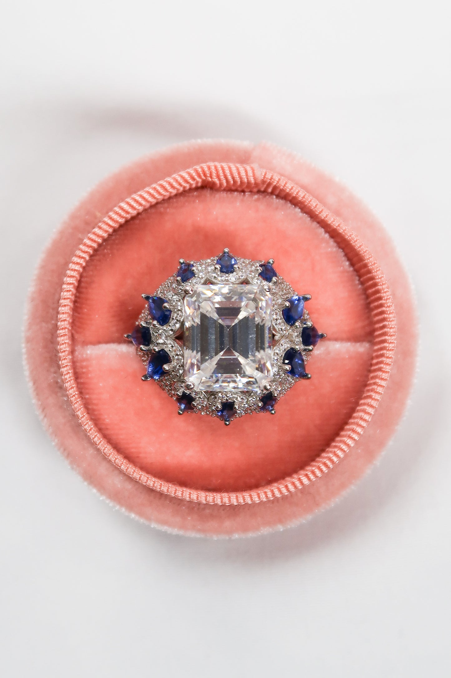 Royal Inheritance 8 Carat Moissanite Sapphire .925 Sterling Silver Ring