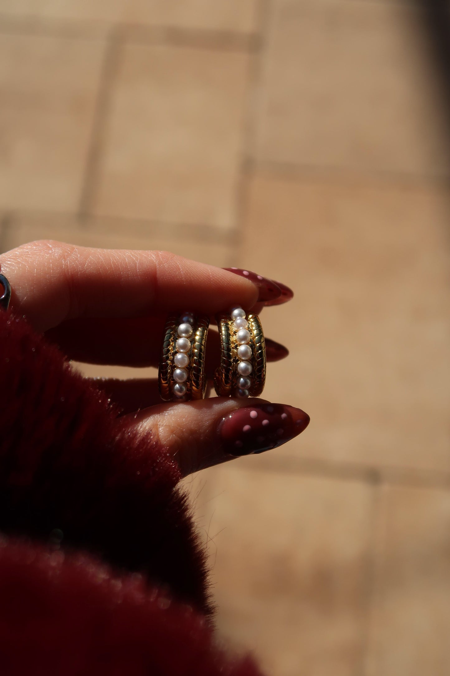 Kiss & Tell Pearl Huggies 316L Stainless Steel