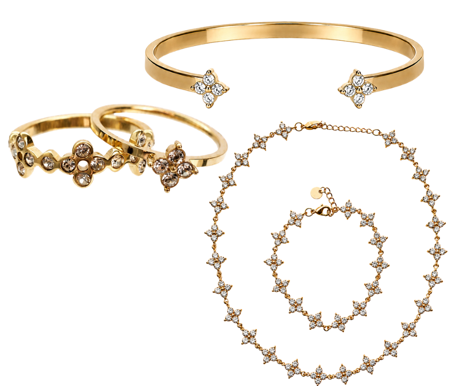 Everyday Luxury 5 PIece Crystal Clover Collection
