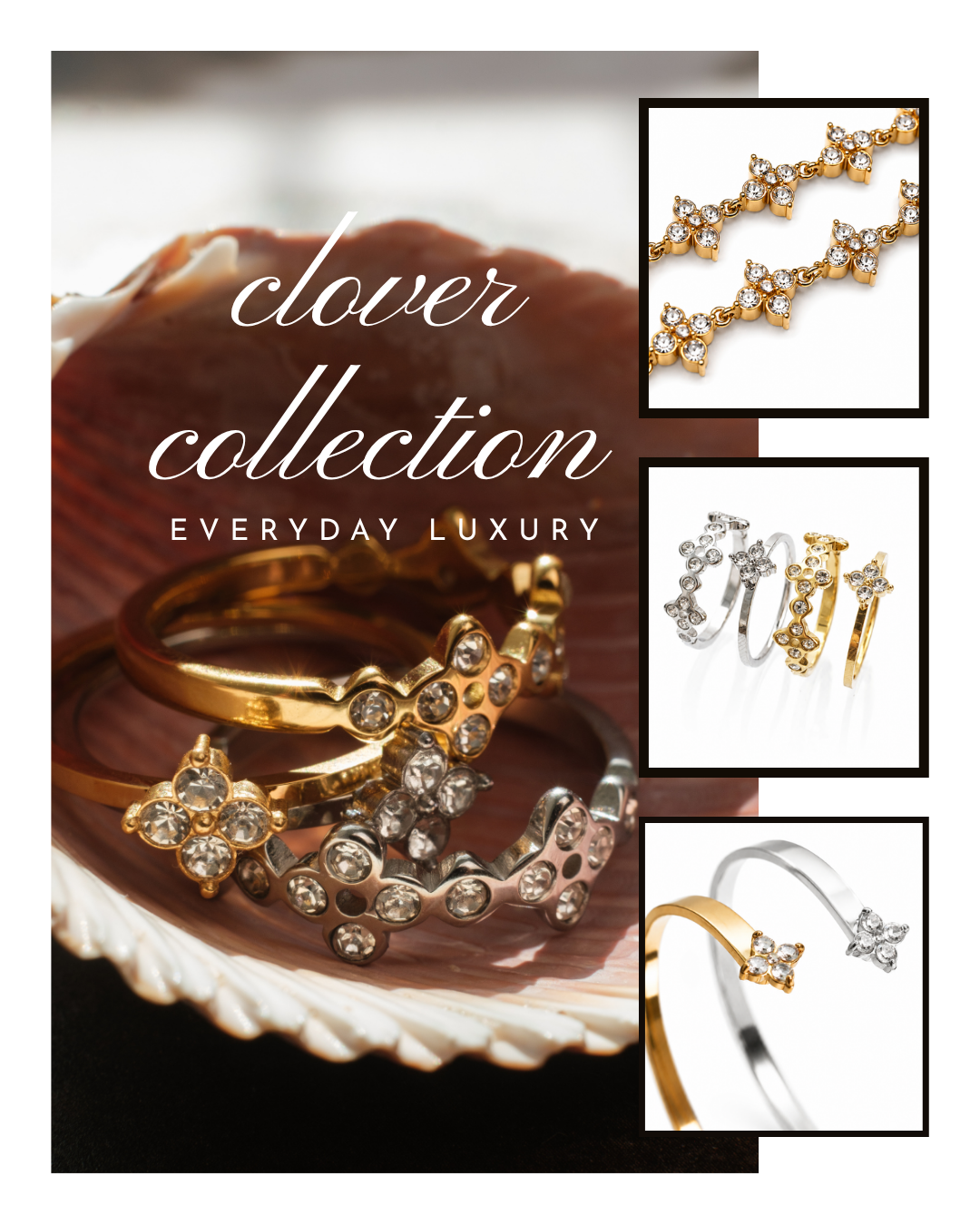 Everyday Luxury 5 PIece Crystal Clover Collection