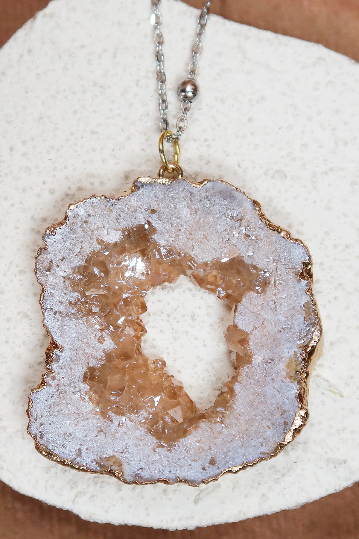 Geology Natural Agate Charm