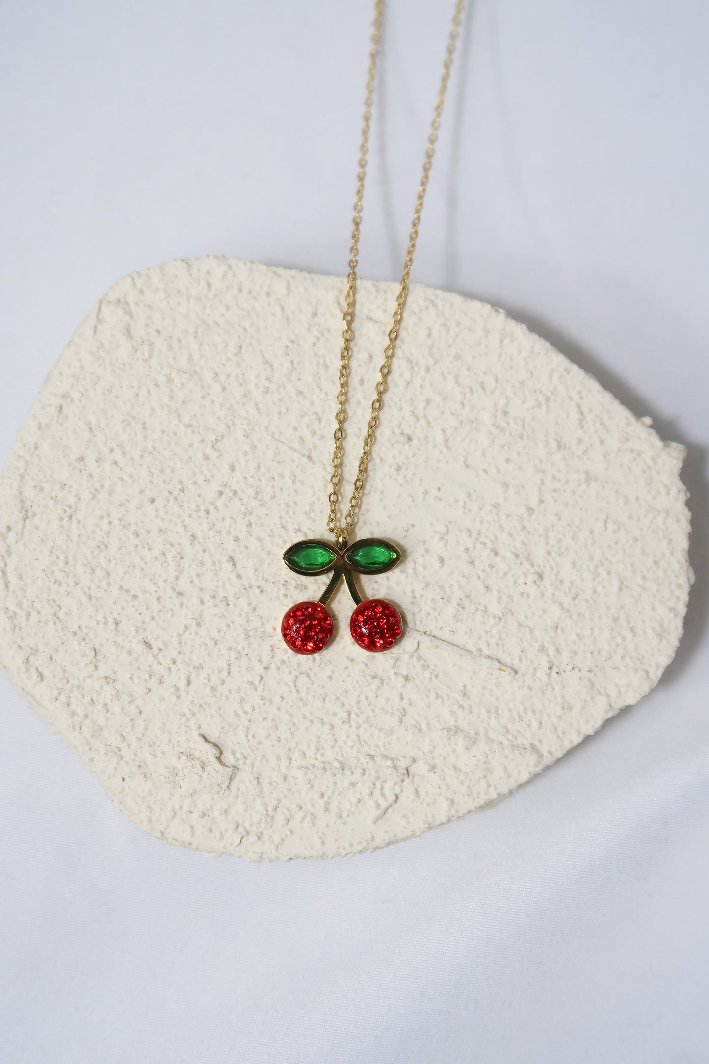 Cherry Blossom 316L Stainless Steel Crystal Necklace