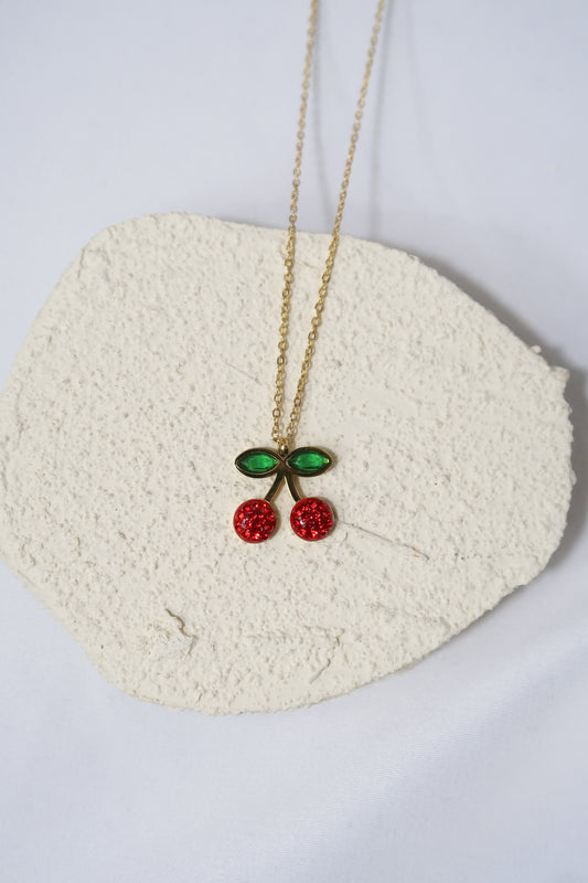 Cherry Blossom 316L Stainless Steel Crystal Necklace