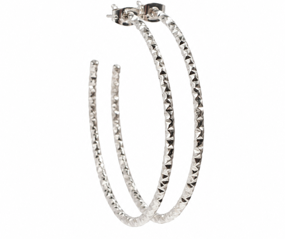 Go To Diamond Cut Ultra Lightweight Hoops Duo