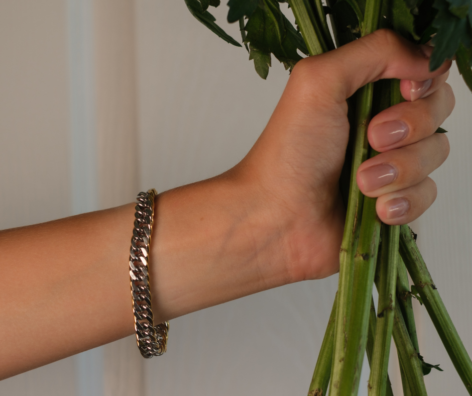 Madison Two Tone 316L Stainless Steel Bracelet Duo