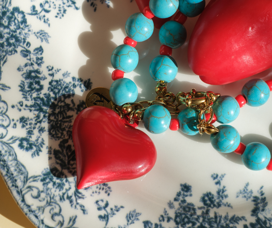 Bleu Amour Beaded Necklace