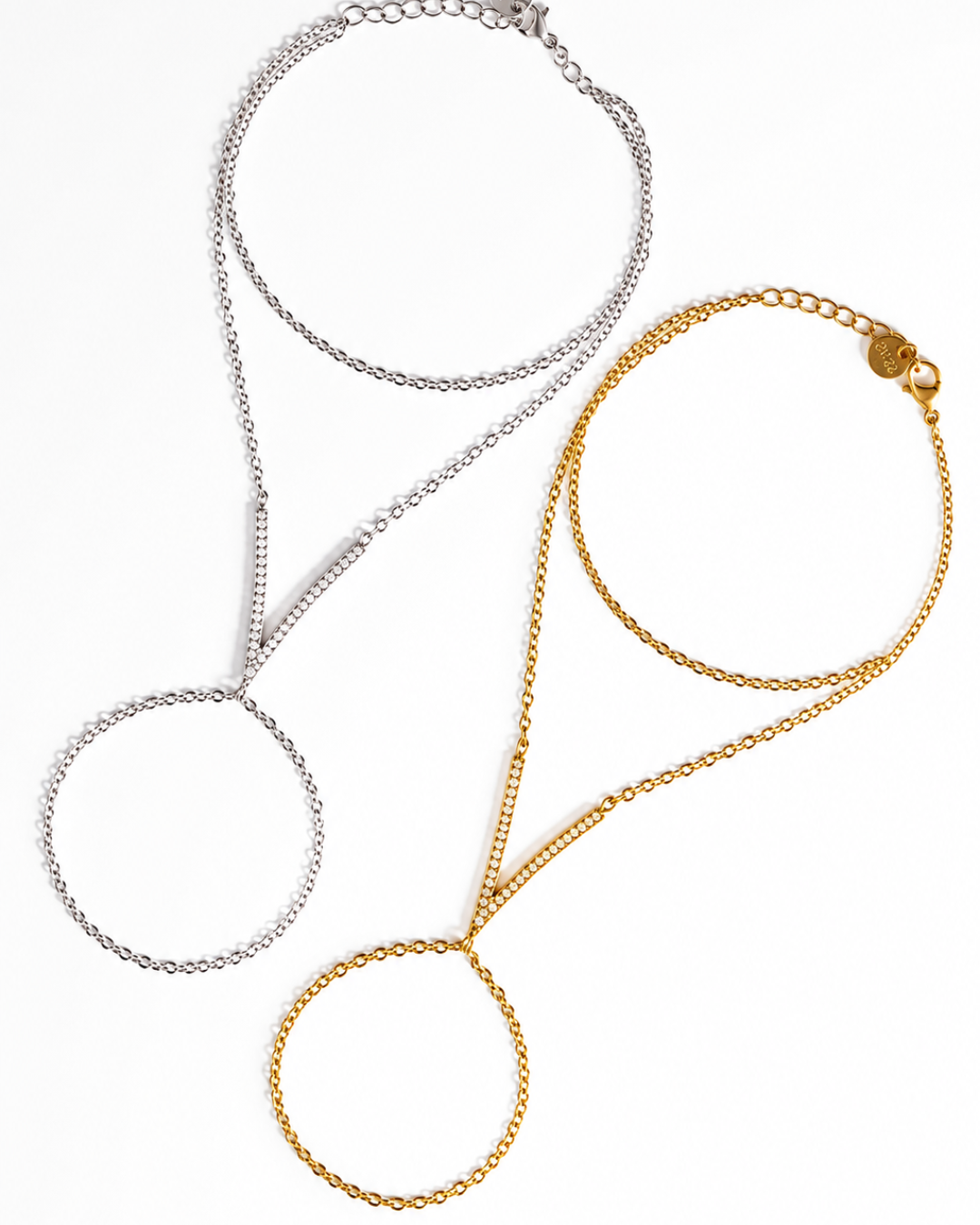 The Inner Circle Crystal V 316L Double Layer Hand Chain
