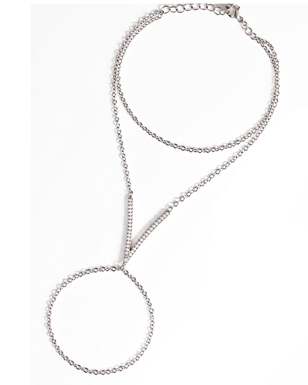 The Inner Circle Crystal V 316L Double Layer Hand Chain