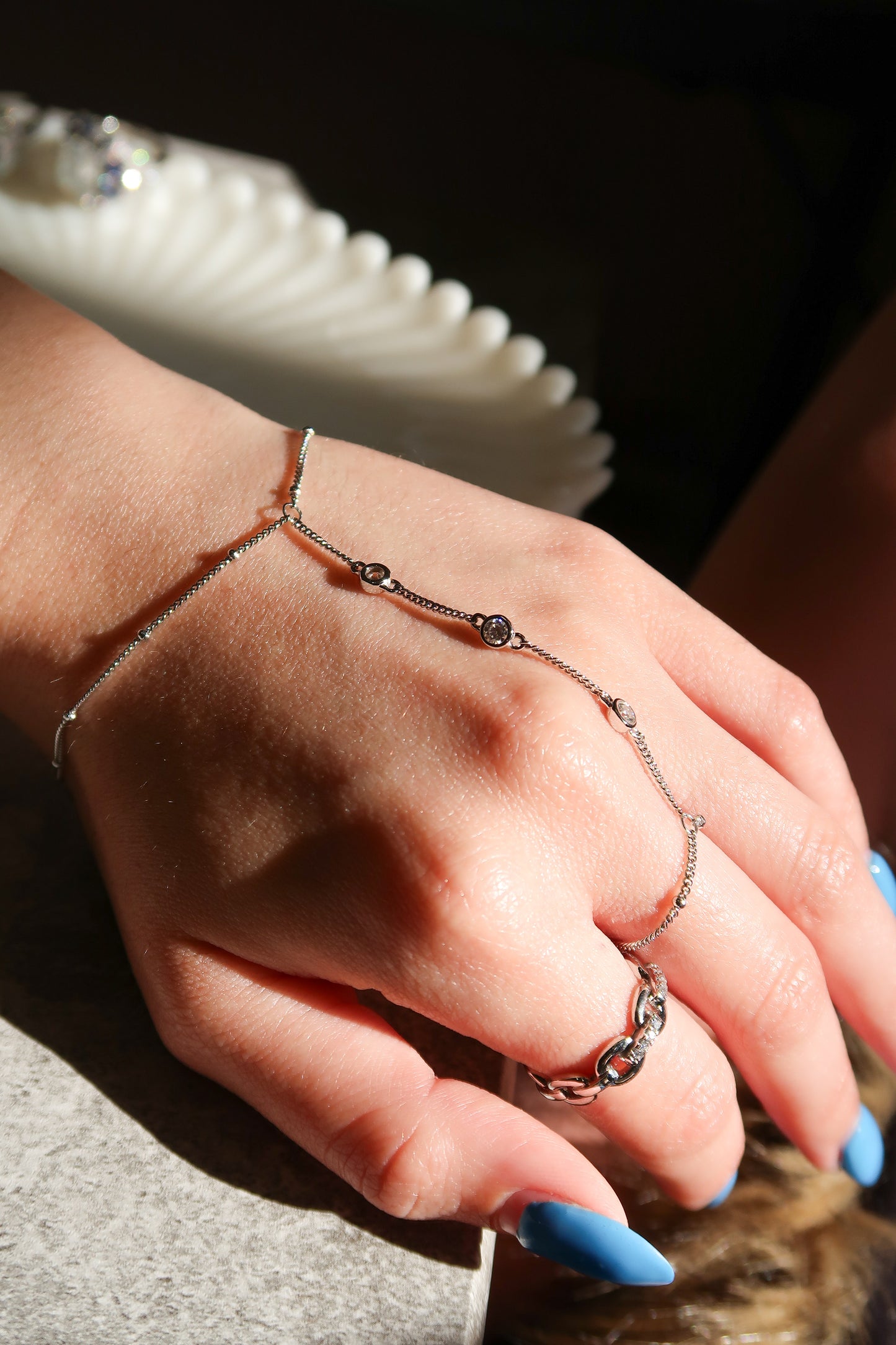 The One You Never Take Off 8 Carat .925 Sterling Silver Moissanite Hand Chain