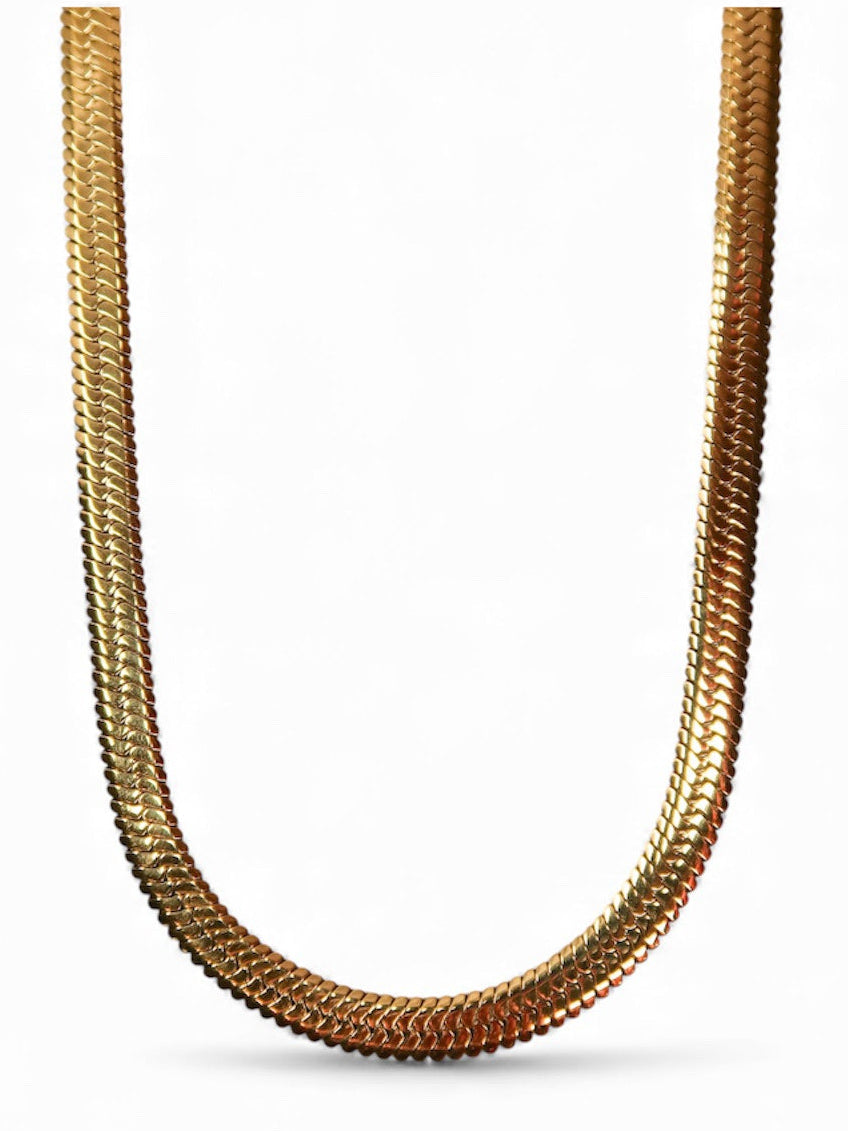 The Luxe Layer Herringbone 316L Stainless Steel Necklace