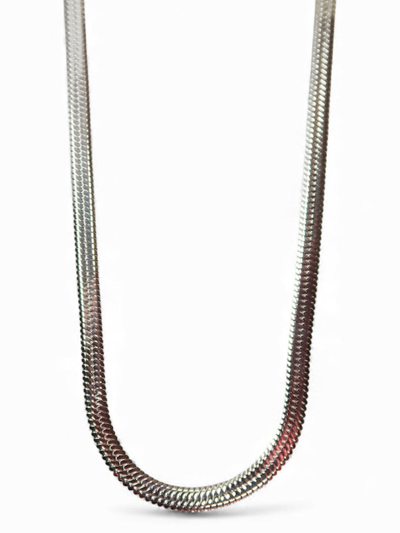 The Luxe Layer Herringbone 316L Stainless Steel Necklace