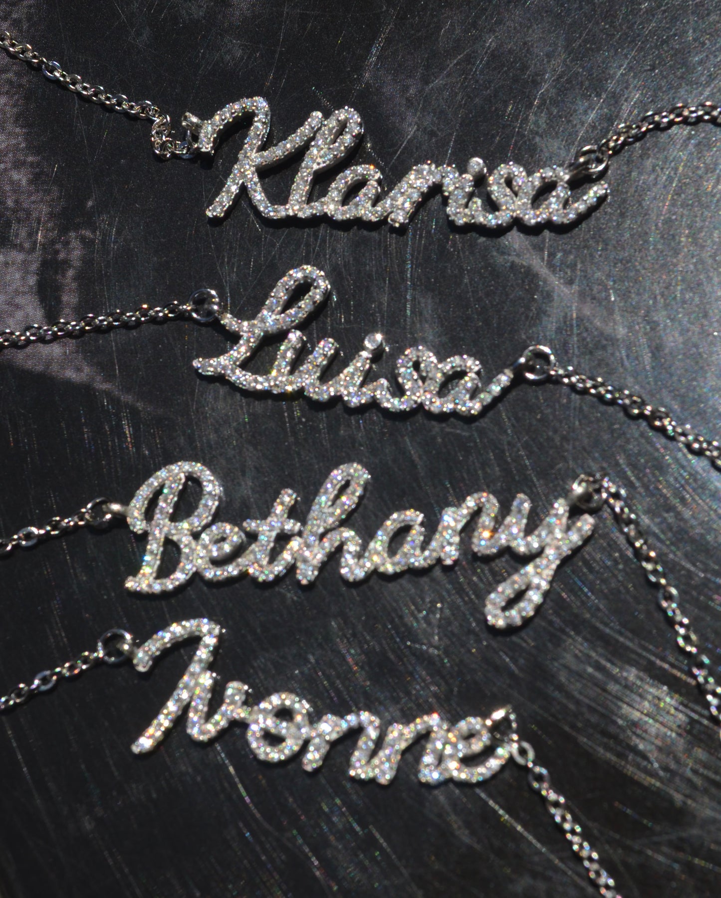 Duchess .925 Sterling Silver Moissanite Name Necklace