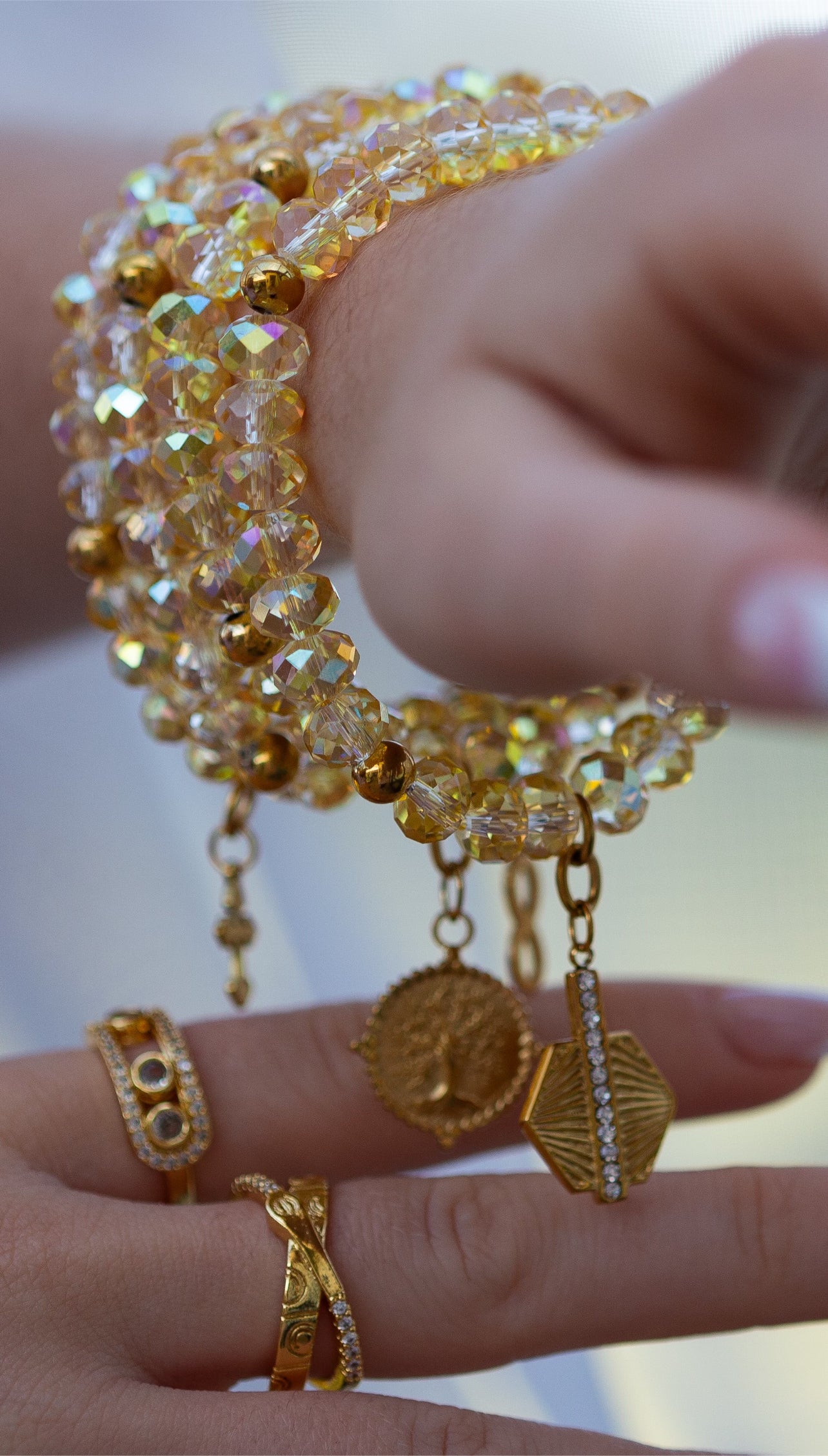 Maisy Swarovski Crystal Bracelet Stack