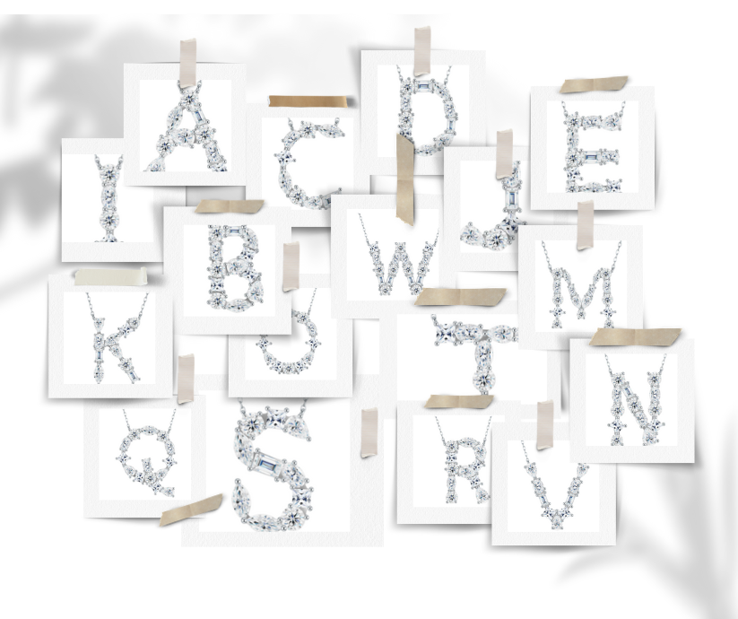 The Signature Initial .925 Sterling Silver Moissanite Necklace