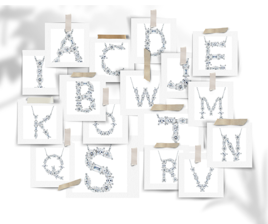 The Signature Initial .925 Sterling Silver Moissanite Necklace