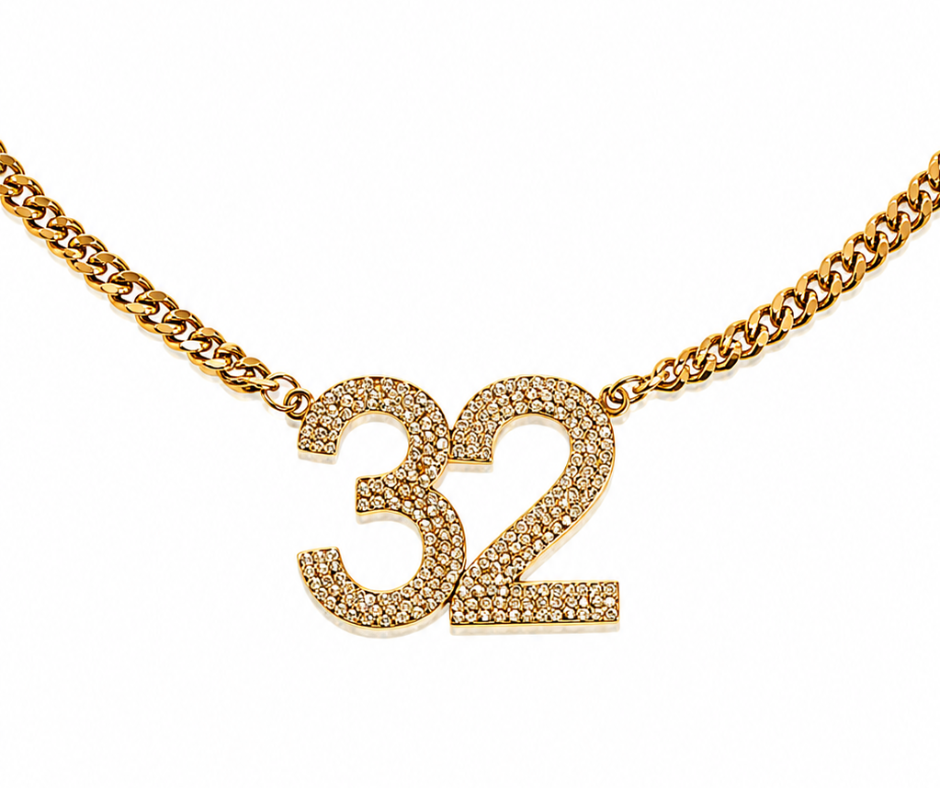 Lucky Number Crystal  316L Stainless Steel Necklace