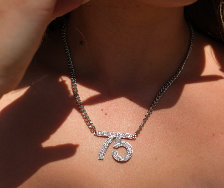 Lucky Number Crystal  316L Stainless Steel Necklace
