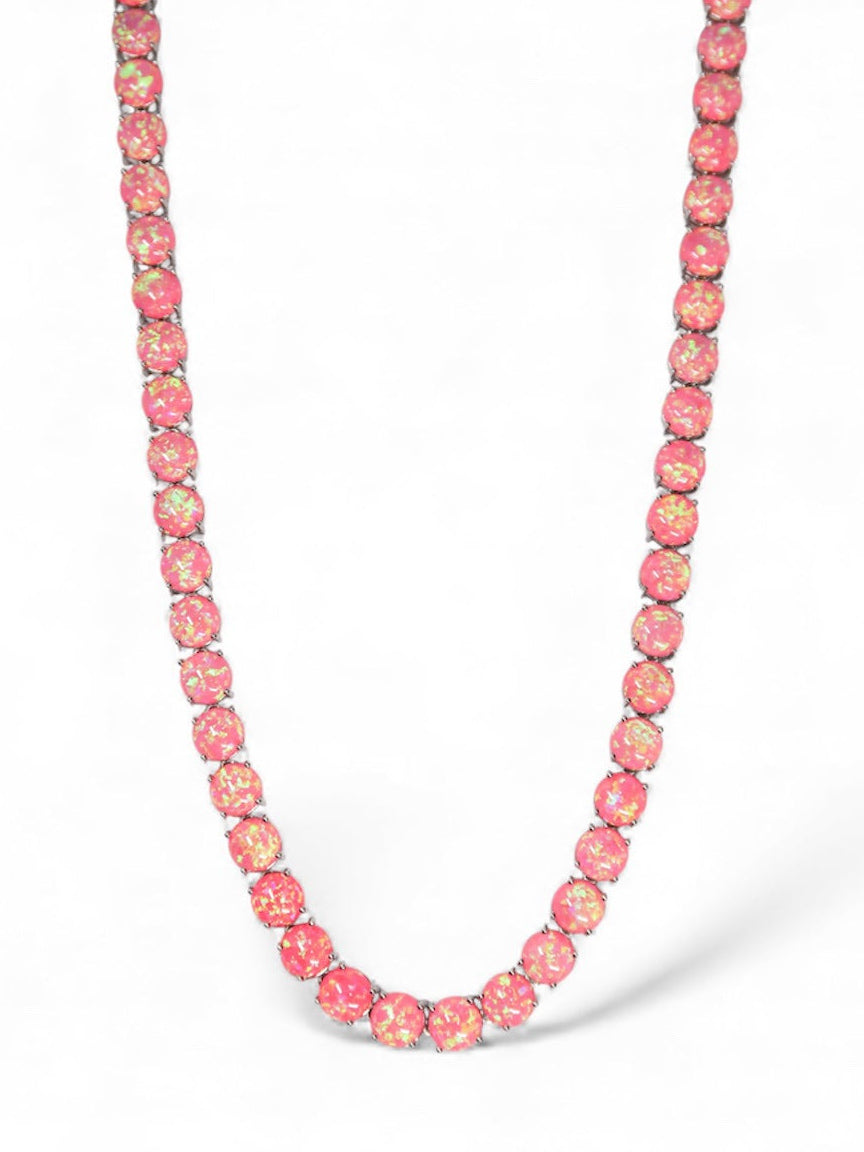 Barbie Doll Pink Natural Opal Necklace