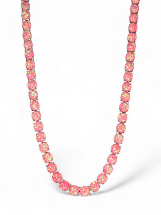 Barbie Doll Pink Natural Opal Necklace
