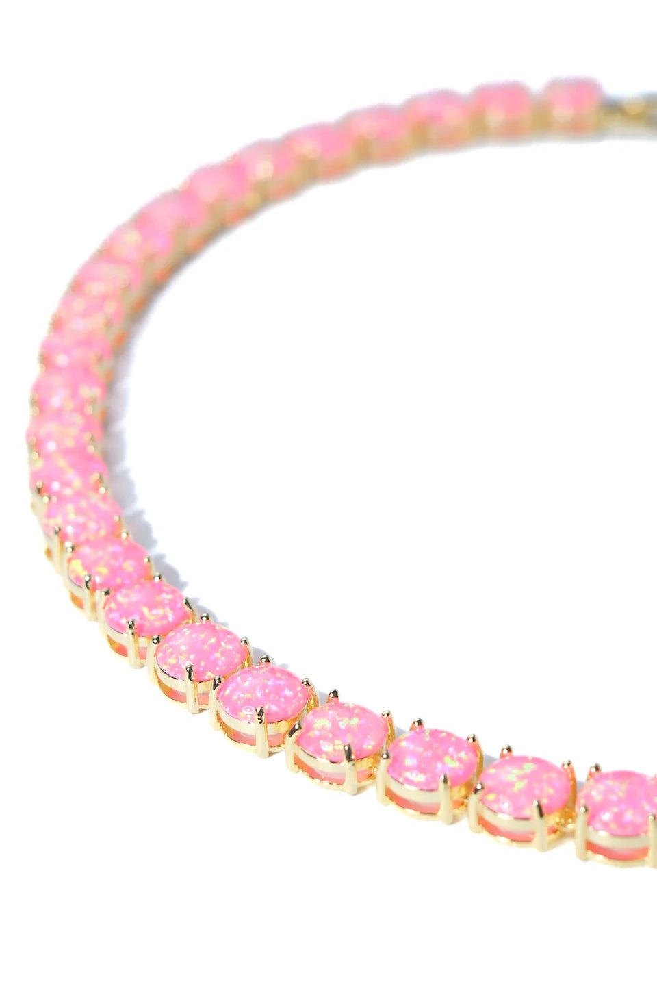 Barbie Doll Pink Natural Opal Necklace